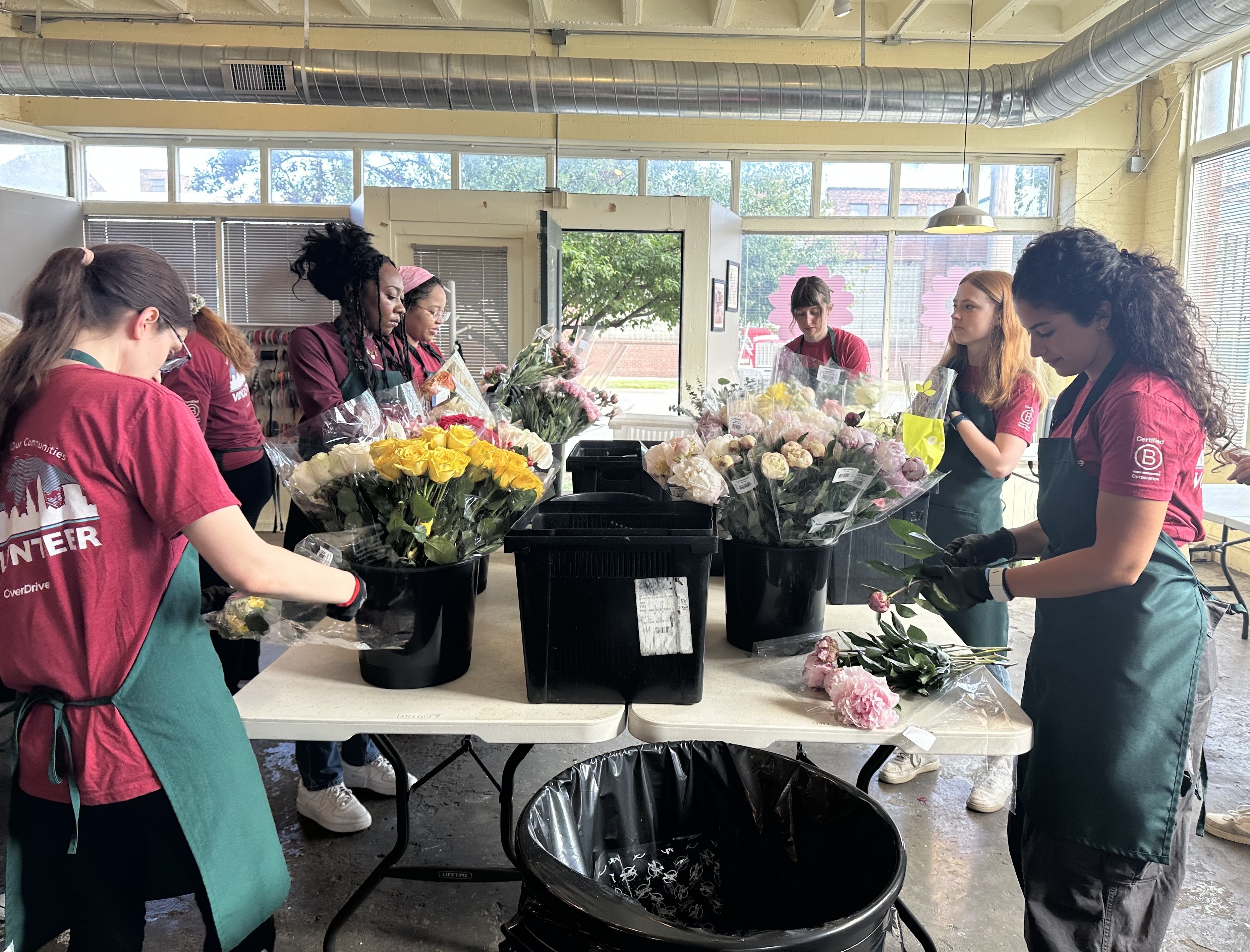 OverDrive employees volunteering